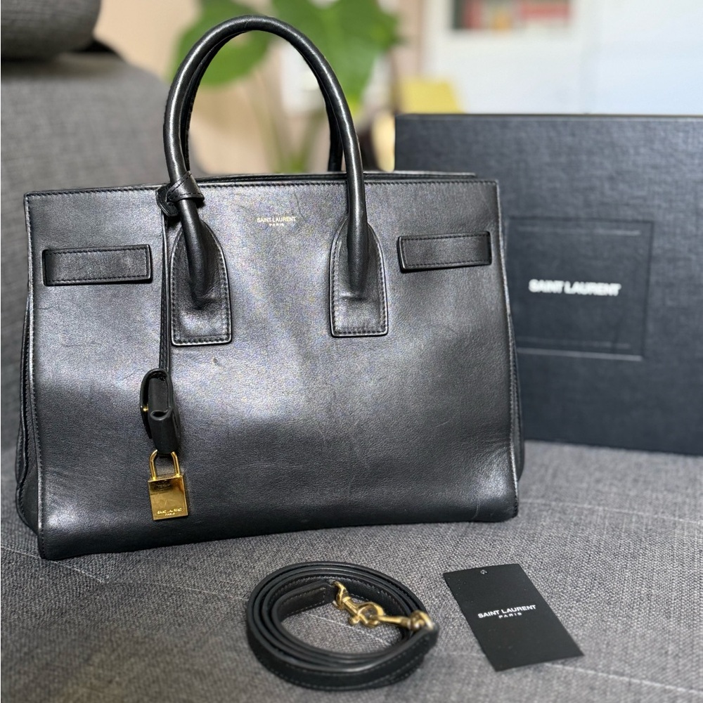 Saint Laurent Sac de Jour leather tote